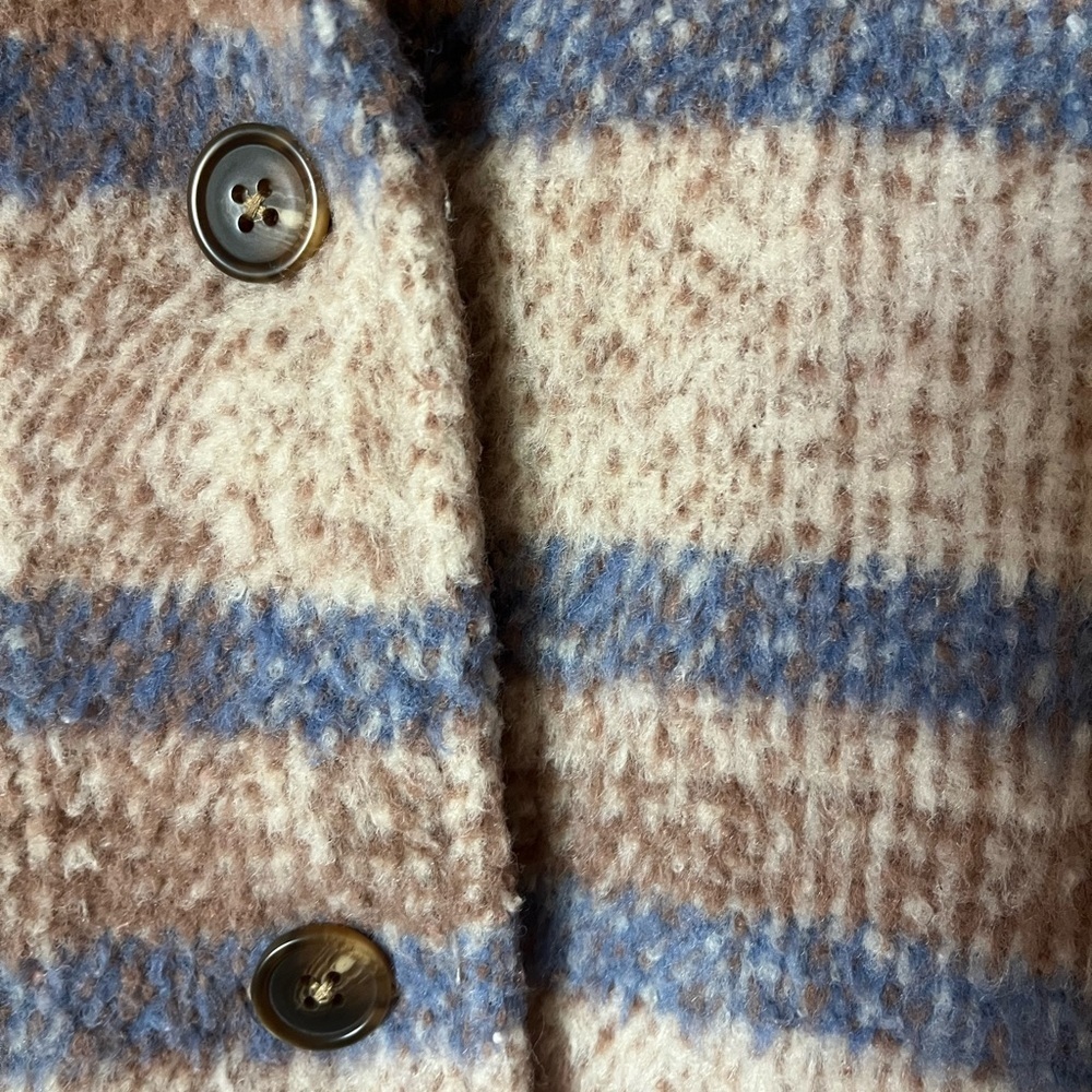 And Now This Blue & Brown Plaid Teddy Jacket - Picture 6 of 7